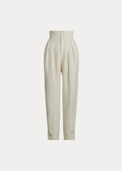 Pantalones Ralph Lauren Mujer Creme - Cohen Satin - WPEGS6904